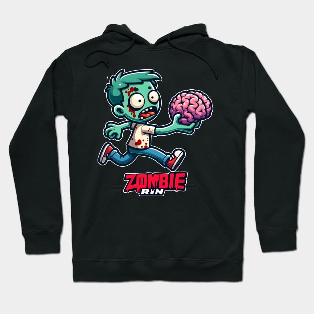 Zombie Run Hoodie by Rawlifegraphic